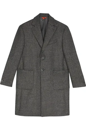BARENA Micro-Pattern Coat with Patch Pockets