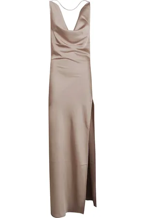 Andamane Maxi Dresses, female, , S, Elegant Hooded Dress with Open Back