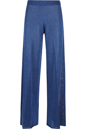 CIRCUS HOTEL Wide Trousers, female, , M, Lurex Viscose Blend Wide Leg Trousers