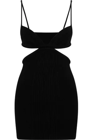 OFF-WHITE Mini Dress with Plunging Neckline