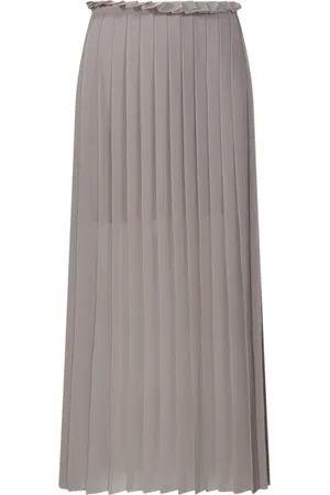 Ami Maxi Skirts, female, , S, Ash Pleated Skirt