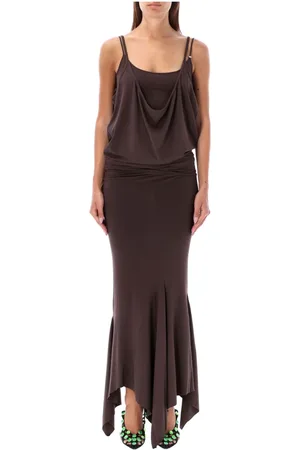 The Attico Maxi Dresses, female, , S, Dark Midi Dress Slim Fit