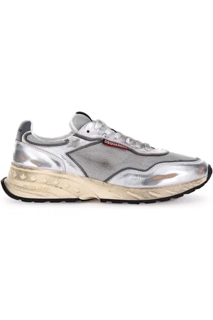Dsquared2 Sneakers, male, , 7 UK, Silver Trainers Vintage Mesh Running Shoes