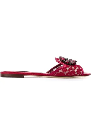 Dolce & Gabbana Sliders, female, , 2 UK, Sandals with Crystal Embellishments