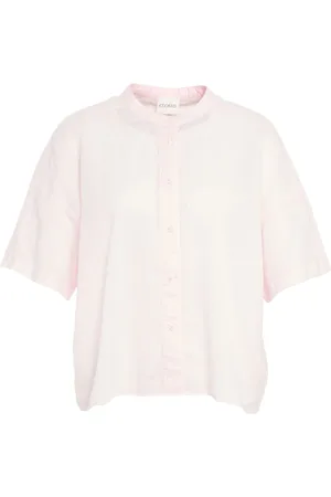 Closed Rose Mandarin Collar Blouse