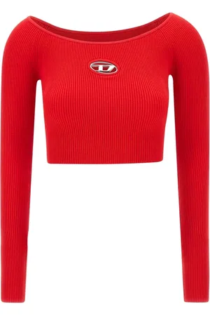 Diesel Round-neck Knitwear, female, , M, Boat Neck Jumper, Oval Logo
