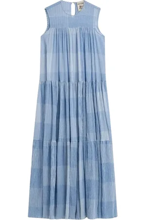SEMICOUTURE Maxi Dresses, female, , 2XS, Cotton Sleeveless Long Dress with Ruffles