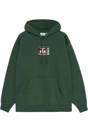 Obey Hoodies, male, , S, Rain forest Hoodie with embroidered logo