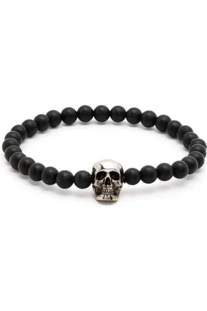 Alexander McQueen Bracelets, male, , ONE SIZE, Skull Beaded Stretch Bracelet