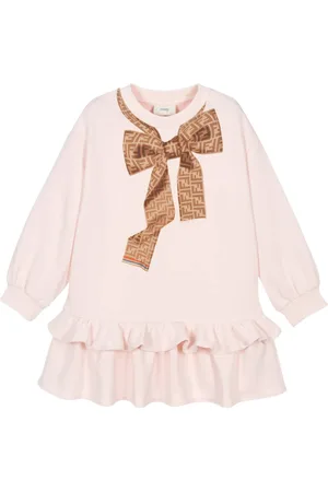 Fendi Bow Print Jersey Dress