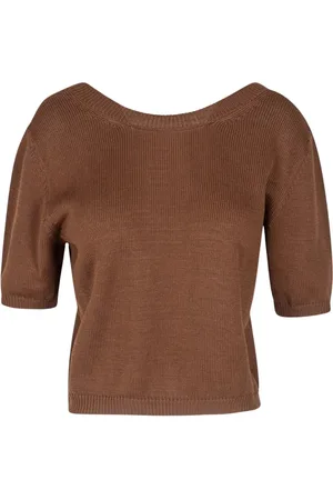 Mauro Grifoni Round-neck Knitwear, female, , S, Backless Cropped Half Sleeve Top