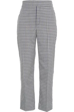 Liu Jo Chinos, female, , XS, Checked Chino Trousers Grey Ss25