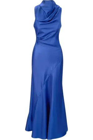 Staud Gowns, female, , M, Silk Cowl Neckline A-Line Dress