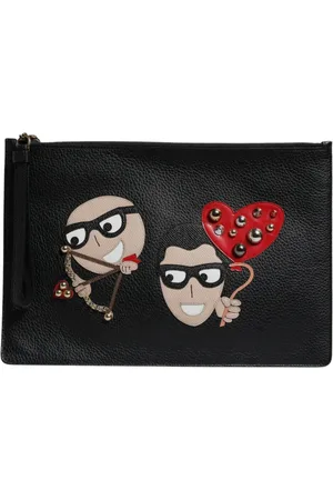 Dolce & Gabbana Clutches, female, , ONE SIZE, DGFamily Embellished Leather Clutch Bag