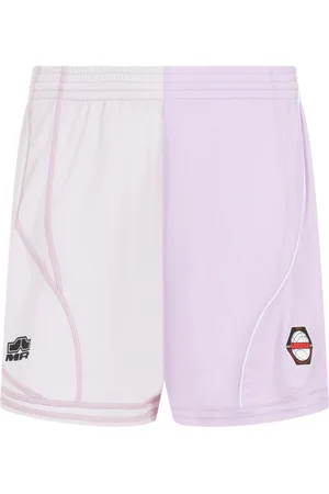 MARTINE ROSE Casual Shorts, male, , M, Pink & Purple Half & Half Bermudas