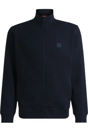 HUGO BOSS Dark Zip-Up Cotton Jumper