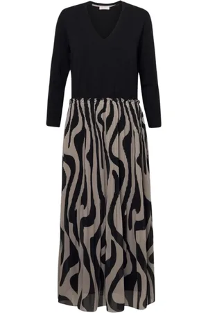 Liu Jo Black Summer Dress with Deep V-Neck