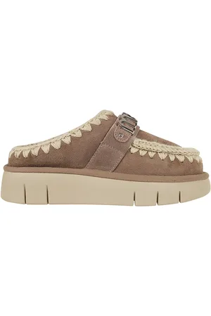 Mou Mules, female, , 3 UK, Grey Sheepskin Slippers Aw24