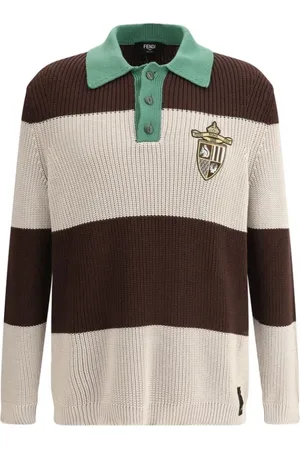 Fendi Ribbed Jumper with Striped Pattern