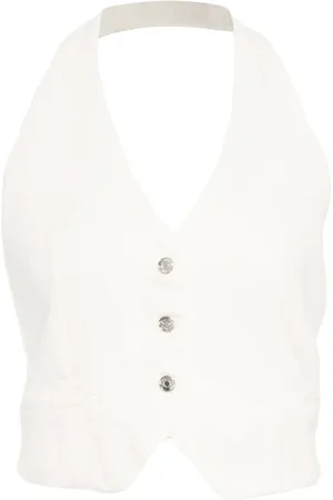 Liu Jo Vests, female, , M, Denim Blazer with Rhinestone Details