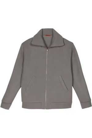 BARENA Zip-throughs, male, , S, Double wool jersey zip hoodie with side pockets