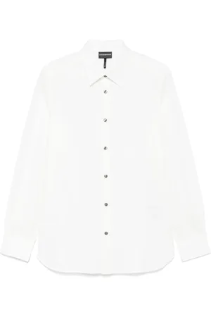 Emporio Armani Casual Shirts, male, , M, Button-Up Shirt Cutaway Collar Long Sleeves