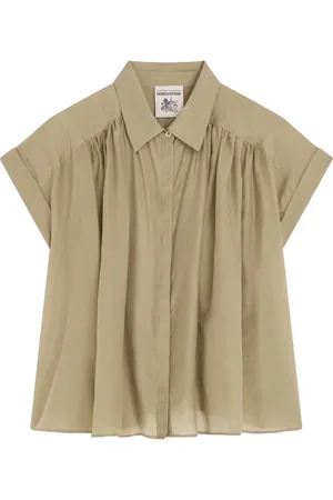 SEMICOUTURE Silk and cotton classic collar shirt