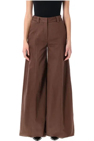 Thelatest Wide Trousers, female, , S, Flared Leg Cotton Trousers
