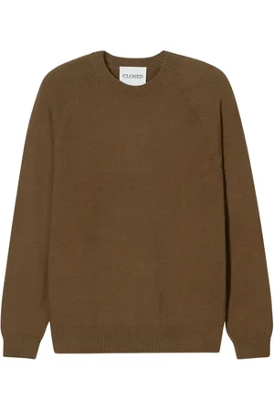 Closed Round-neck Knitwear, male, , S, Raglan Bio-Cotton Crew Neck Shirt