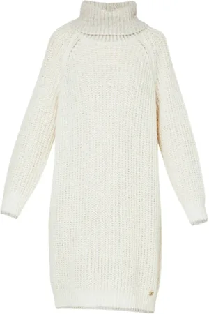 Liu Jo Knitted Dresses, female, , L, Wool Ribbed Jumper Dress