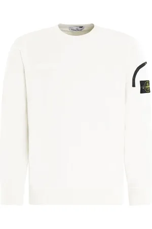 Stone Island Sweatshirts, male, , S, Ivory Sleeve Pocket Jumper