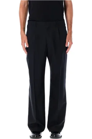OUR LEGACY Straight Trousers, male, , XL, Wool Chino Trousers with Front Pleats