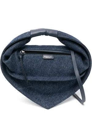Federico Cina Handbags, female, , ONE SIZE, Indigo Shoulder Bag with Zip