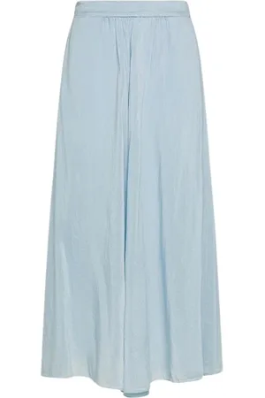 FORTE FORTE Midi Skirts, female, , M, Flared cotton and silk long skirt
