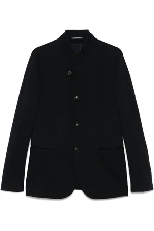 Emporio Armani Blazers, male, , L, Blue Stylish Jacket for Men