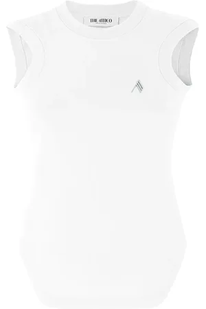 The Attico Sleeveless Tops, female, , 2XS, Cotton Tank Top Shaped Logo