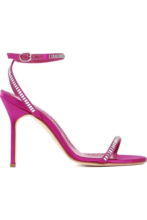Manolo Blahnik High Heel Sandals, female, , 6 1/2 UK, Pink Crystal Stiletto Sandals Ss23