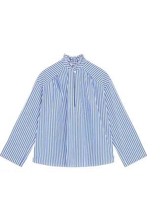 SEMICOUTURE Blouses, female, , XS, Striped poplin shirt with raglan sleeve