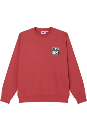 Obey Sweatshirts, male, , L, Eyes Icon Crew Fleece Mineral