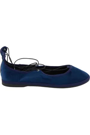 ERMANNO SCERVINO Ballerinas, female, , 4 UK, Navy Velvet Ballerina Shoes