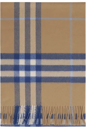 Burberry Luxury Cashmere Scarf with Frayed Hem