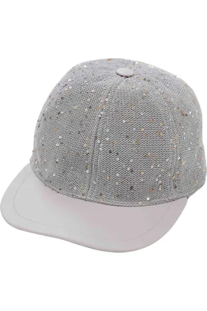 LE TRICOT PERUGIA Caps, female, , ONE SIZE, Glitter Visor Hat Grey Medium