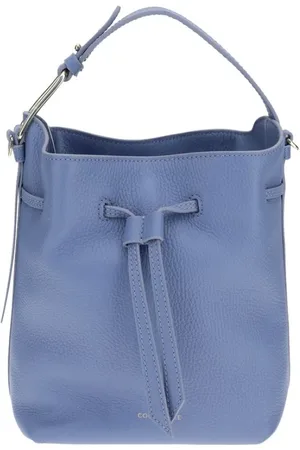 Coccinelle Grained Leather Bucket Bag with Adjustable Strap