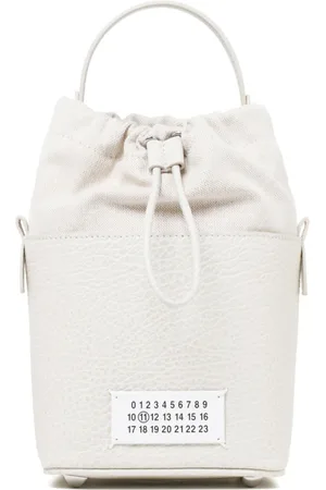 Maison Margiela Grainy Leather Bucket Bag with Chain