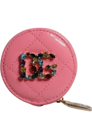 Dolce & Gabbana Lamb Leather Crystal Coin Purse