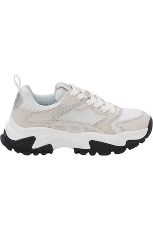 Roberto Cavalli Sneakers, female, , 6 UK, Suede Detail Trainers White Black