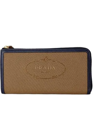 Prada Wallets & Cardholders, female, , ONE SIZE, Luxurious Leather Zip Wallet with Jacquard Logo