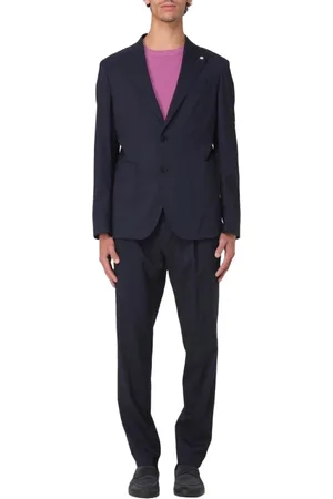 Manuel Ritz Wool Suit with Wide-Leg Trousers