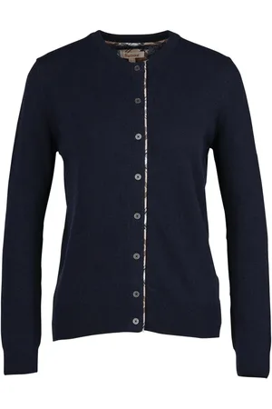 Barbour Women`s Wool Blend Cardigan with Tartan Details