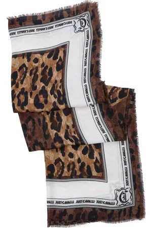 Roberto Cavalli Scarves, female, , ONE SIZE, Leopard Modal Pashmina Scarf